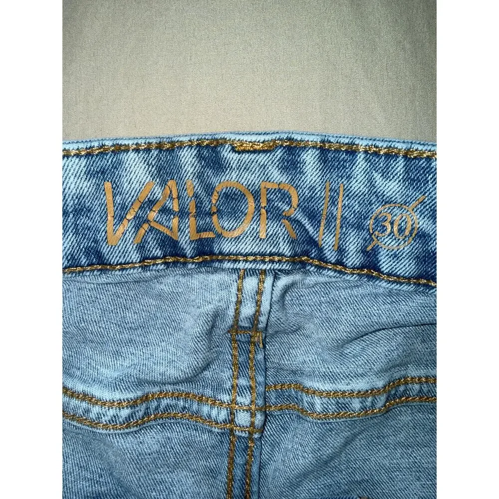 Mens‎ Valor Slim Straight 30 Light Wash Stretch Denim Jeans